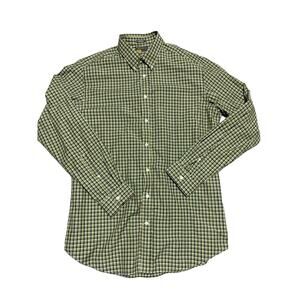 Eddie Bauer Shirt Mens Large Tall Green Travex Relaxed Check Outdoors TL
